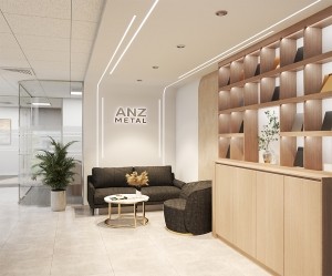 Thiết kế văn phòng xuất nhập khẩu ANZ Metal tại 136 Hồ Tùng Mậu