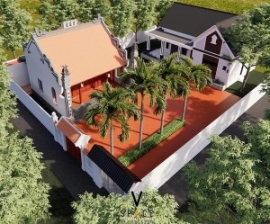 Dự án thiết kế nhà thờ họ 9x9m kết hợp nhà ở tại Thanh Hóa