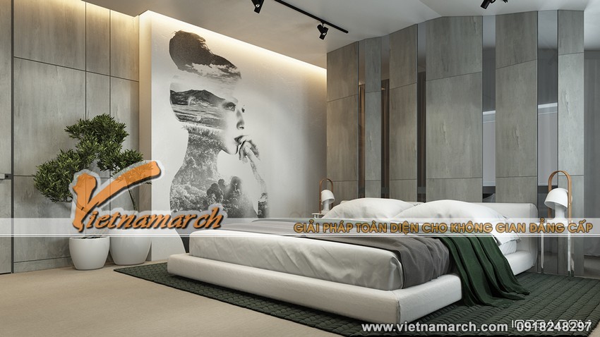 Thiết kế nội thất phòng ngủ hiện đại trong căn hộ cao cấp 03