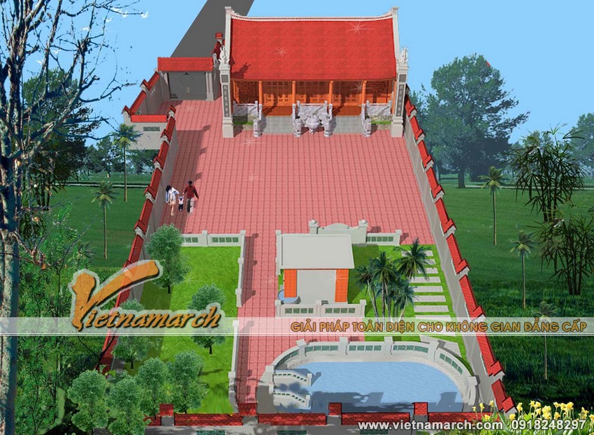 Tư vấn thiết kế mẫu nhà thờ họ 5 gian tại Bắc Ninh
