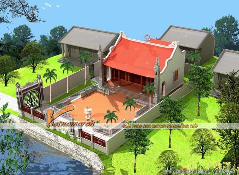 Thiết kế nhà thờ cho nhà ông Nguyễn Bá Huy – Ứng Hòa – Hà Nội > Thiet ke nha tho ho mặt bằng chữ Nhị tại Ứng Hòa - Hà Nội 01
