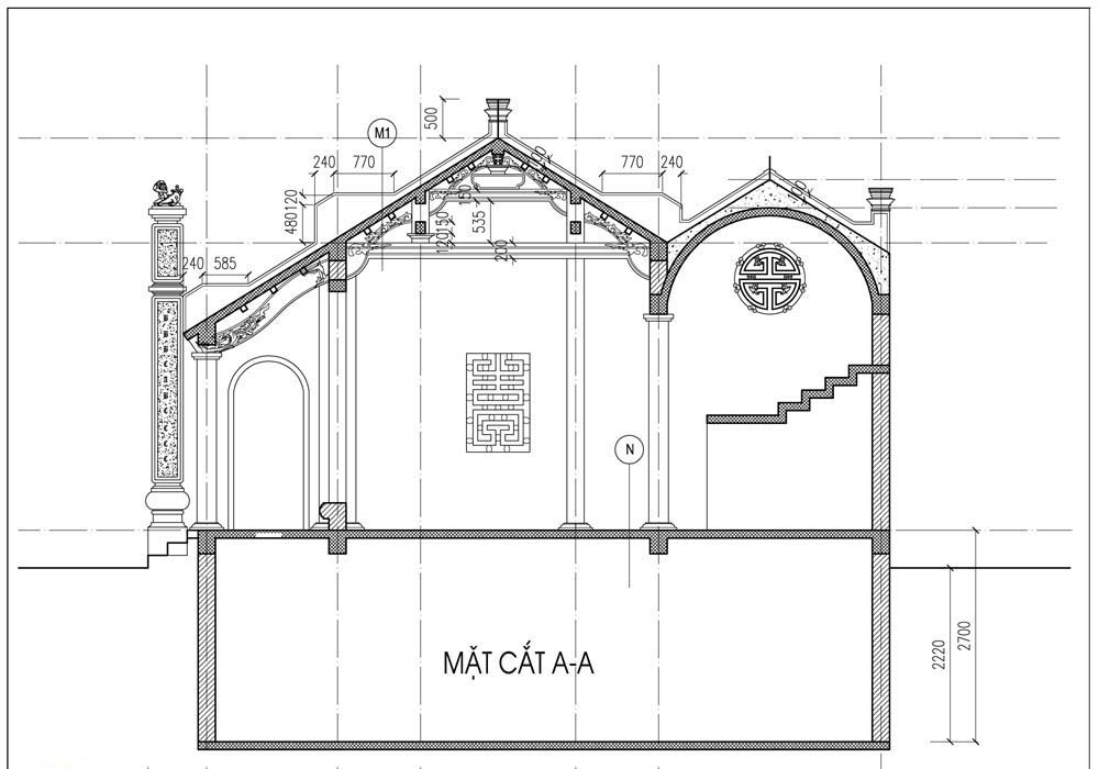 Hồ sơ thiết kế nhà thờ họ tại Phú Thọ