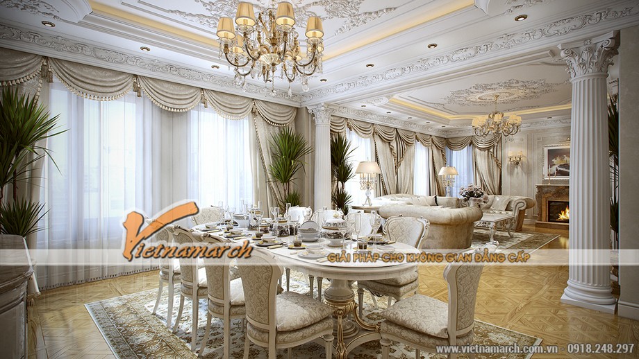 5 mẫu thiết kế nội thất mang phong cách cổ điển Louis Pháp > noi-that-co-dien-lay-y-tuong-tu-Louis-Era05