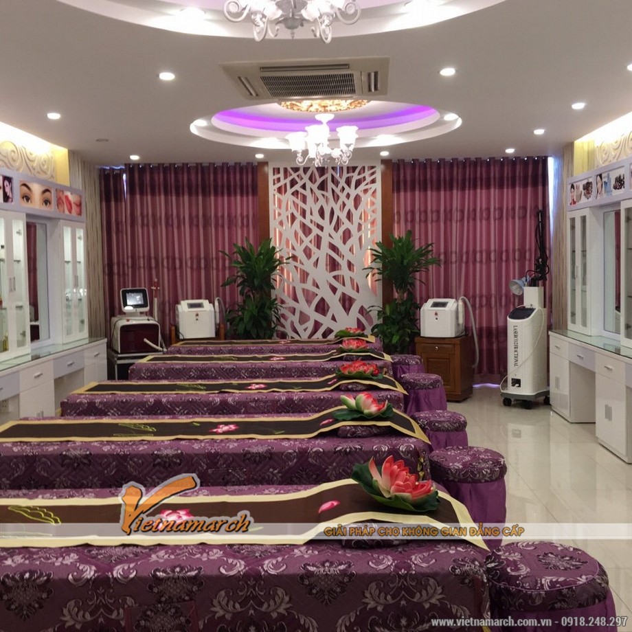 Vietnamarch hoàn thiện thi công nội thất Spa Saigon Beauty > Nội thất được thiết kế mang phong cách tân cổ điển