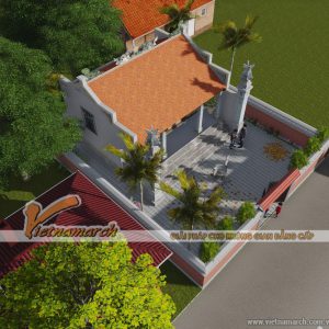 Thiết kế nhà thờ – mẫu nhà thờ họ 3 gian 2 mái truyền thống ở Hà Nam