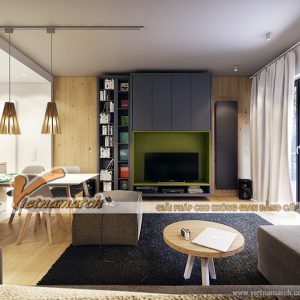 Thiết kế nội thất “đẹp và độc” trong căn hộ Ruby 03 chung cư Goldmark City