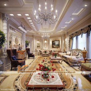 Thiết kế nội thất cổ điển trong ngôi biệt thự triệu đô ở Quatar