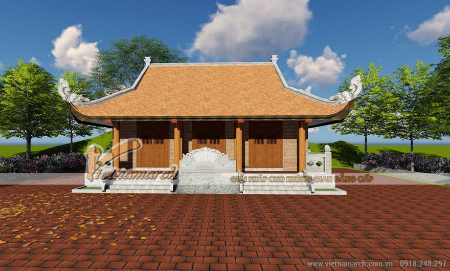 Thiết kế nhà thờ họ 4 mái cong đầu rồng cho nhà cô Liên tại Lục Nam- Bắc Giang > mau-nha-tho-ho-4-mai-tai-bac-giang-04