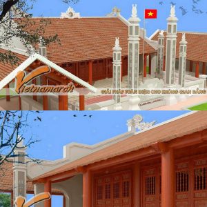 Mẫu nhà thờ họ mặt bằng chữ Quốc nhà ông Minh – Kiến An- Hải Phòng