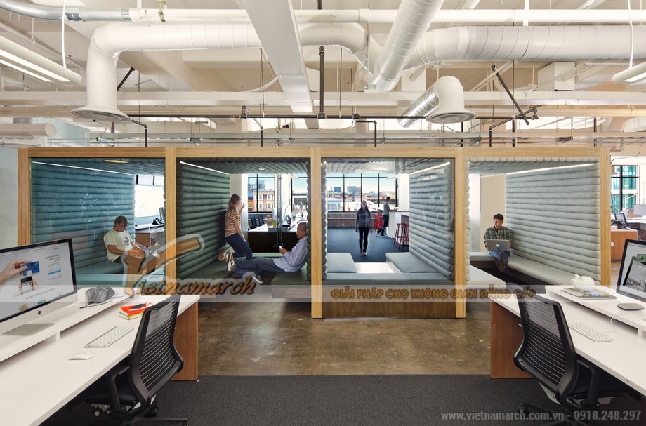 8 gợi ý thiết kế văn phòng độc đáo nhất năm 2023 > Thiết kế văn phòng với những lát cắt