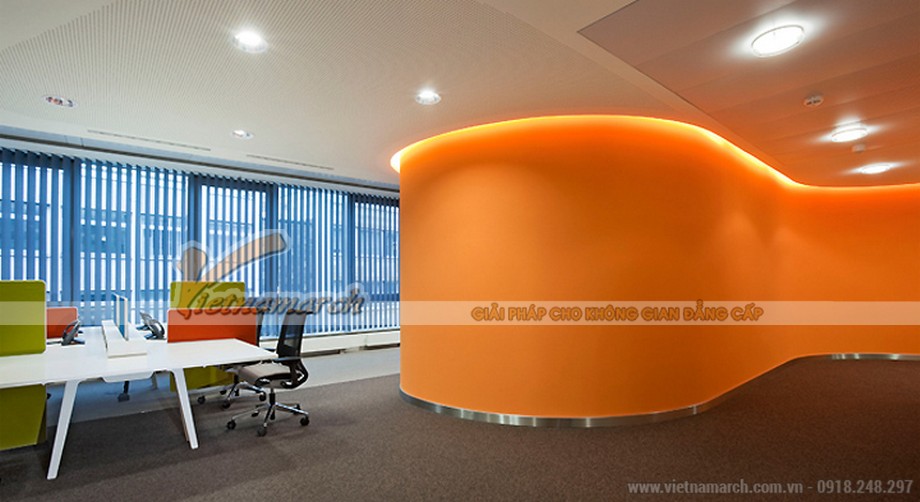 Những màu sắc tươi mới giúp thay đổi diện mạo văn phòng của bạn năm 2023 > Rực rỡ màu sắc trong thiết kế văn phòng hiện đại