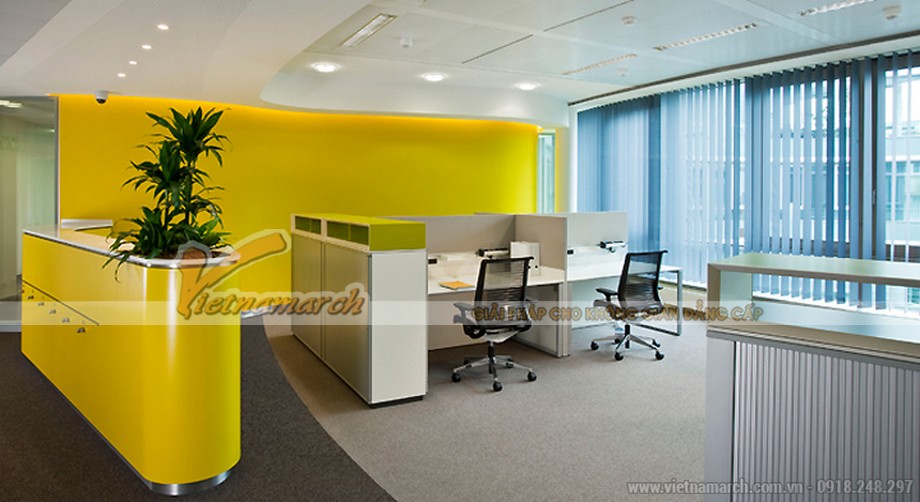 Những màu sắc tươi mới giúp thay đổi diện mạo văn phòng của bạn năm 2023 > Rực rỡ màu sắc trong thiết kế văn phòng hiện đại
