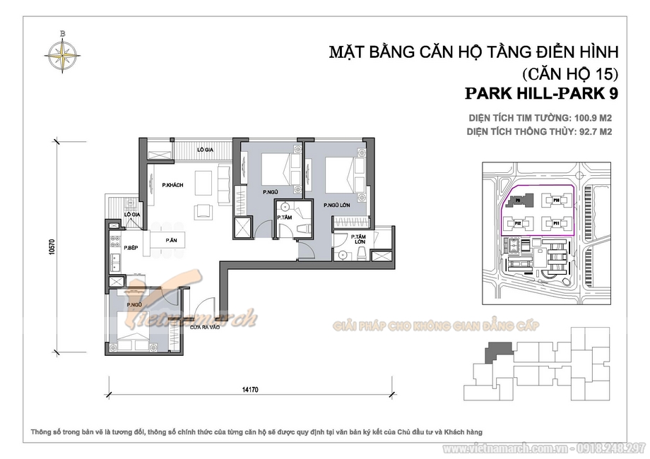 Thiết kế căn hộ 15 Park 9 Park Hill Times City nhà anh Sáng > Park-9-can-ho-15