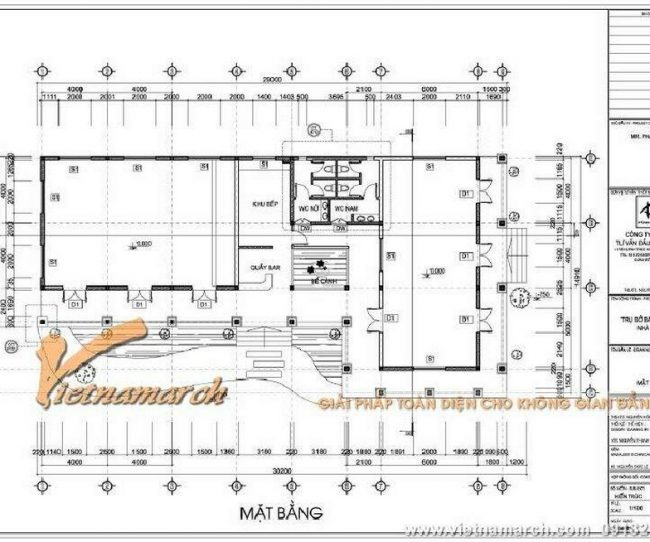 Hồ sơ thiết kế kiến trúc và thi công biệt thự kết hợp nhà hàng Handico 68 Hà Nội