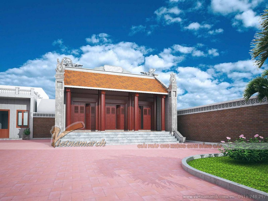 Cận cảnh kiến trúc thiết kế nhà thờ họ của anh Roãn ở Nam Định