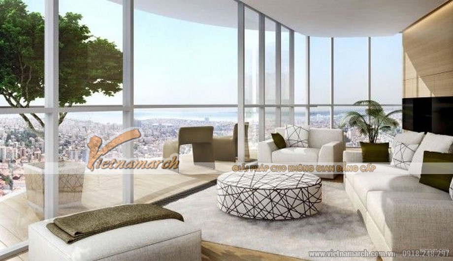 Hai phong cách độc tôn trong thiết kế căn hộ Penthouse > Căn hộ Penthouse nằm trên tầng cao nhất của một tòa chung cư