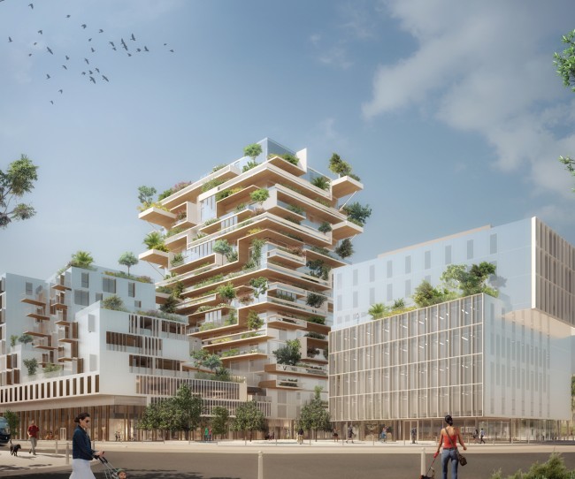 Ngắm kiến trúc “độc” với tòa nhà khung gỗ mang tên Hyperion của Jean Paul Viguier