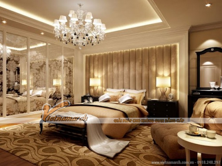 Thiết kế nội thất phòng ngủ biệt thự Quảng Ninh