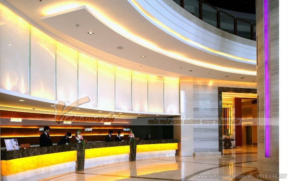 Phương án thiết kế khách sạn nhà hàng Four Wings tại Bankok Thái Lan > Khu lễ tân độc đáo ít khách sạn nào có được