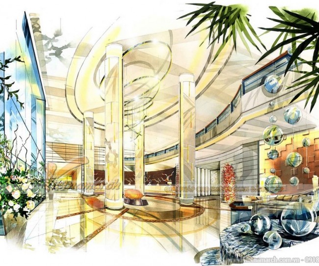 Phương án thiết kế khách sạn nhà hàng Four Wings tại Bankok Thái Lan