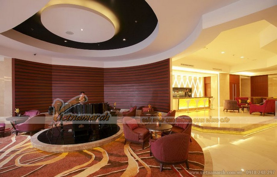 Phương án thiết kế khách sạn nhà hàng Four Wings tại Bankok Thái Lan > Thiết kế phòng nghe nhạc thính phòng ấm cúng đậm chất cổ điển