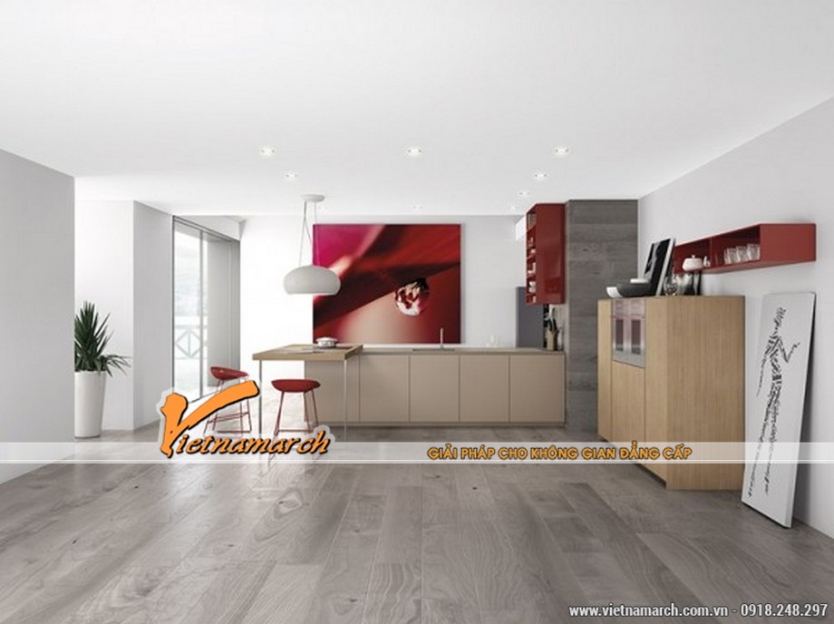 Thiết kế nội thất nhà bếp theo phong cách tối giản – xu hướng mới cho nhà lô phố, nhà ống > thiết kế nhà bếp