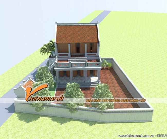 Ngắm kiến trúc nhà tổ 2 tầng cho nhà bác Doanh tại Bắc Ninh