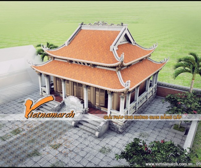 Thiết kế nhà thờ họ 8 mái ở Quảng Trạch – Quảng Bình nhà anh Đạt