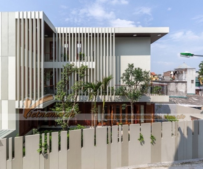 Thiết kế biệt thự xanh mướt trên mảnh đất trũng, méo tại Long Biên – Hà Nội