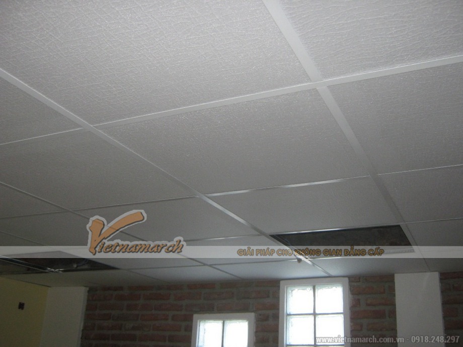 Tấm trần thạch cao phủ nhựa PVC Coral VT1 > Ứng dụng tấm trần phủ PVC Coral VT1 vào thi công trần thạch cao
