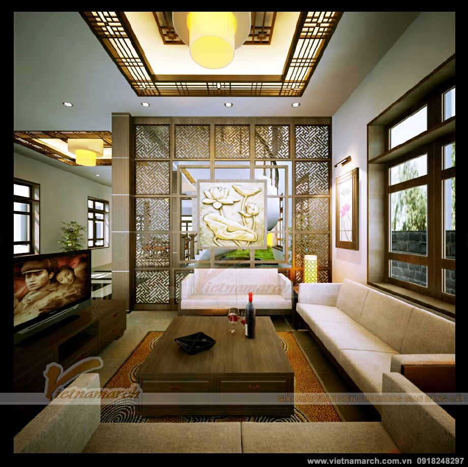 Mẫu biệt thự phố mang đậm nét Á Đông truyền thống tại Tuyên Quang > Thiết kế nội thất biệt thự phố mang đậm phong cách Á Đông truyền thống tại Tuyên Quang