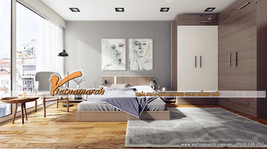 Lợi ích của việc thiết kế trần thạch cao cho phòng ngủ chung cư Goldmark City > Mẫu trần thạch cao cho phòng ngủ đẹp.