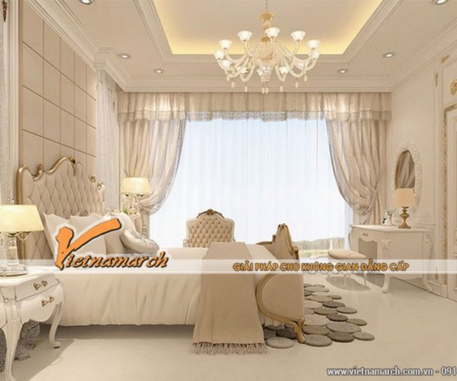 Cách chọn trần thạch cao đẹp cho phòng ngủ căn hộ khu chung cư Royal city.