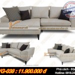 Mẫu ghế sofa sợi gai dầu 2 khối cho phòng khách – Mã: SVG-038