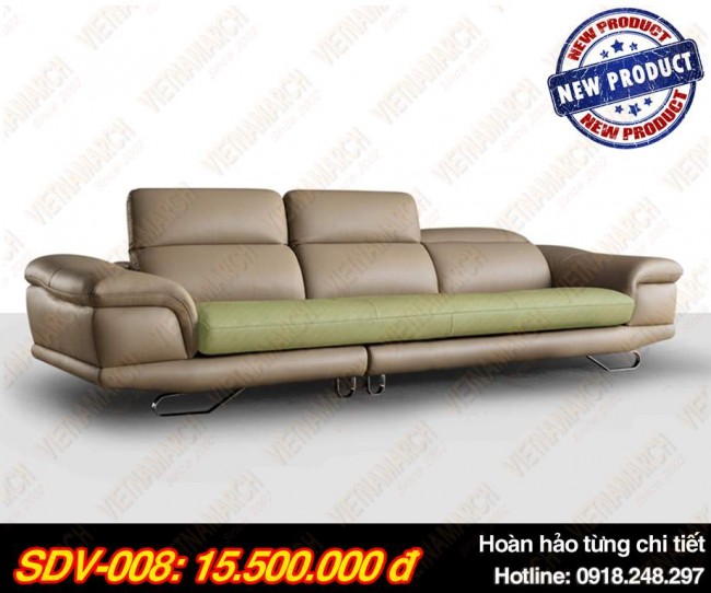 Mẫu ghế sofa da văng hoàn hảo đến từng chi tiết – Mã: SDV-008