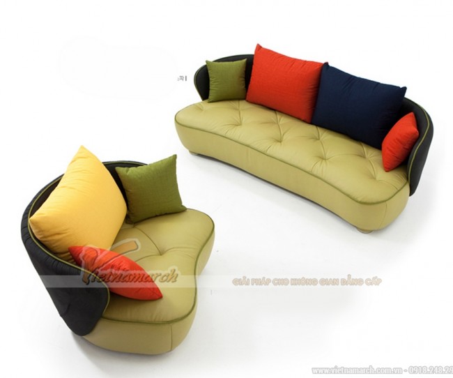 Mẫu sofa da thiết kế trẻ trung, cho những căn hộ hiện đại – VASD001