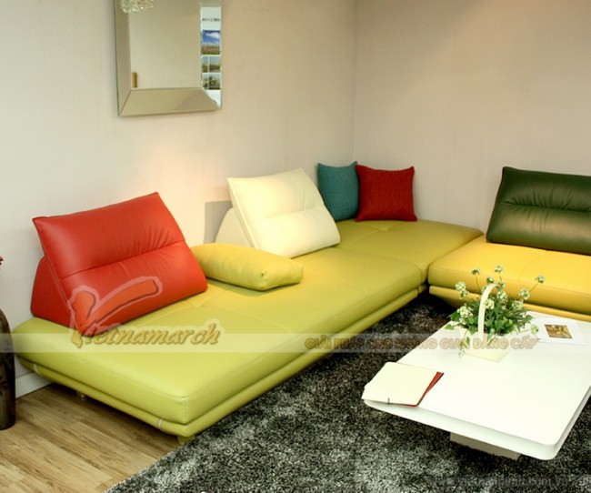 Mẫu sofa da đẹp cho phòng khách có diện tích nhỏ – VASD006