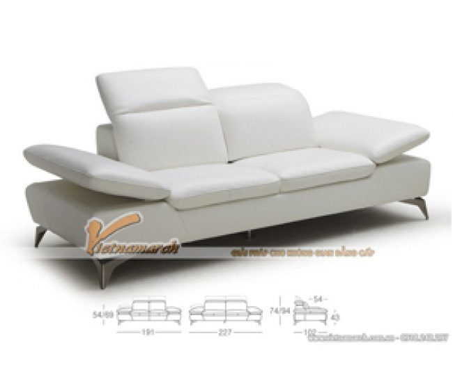 Mẫu ghế sofa văng chất liệu da kiểu dáng linh động 2016 – Mã: SDV-052