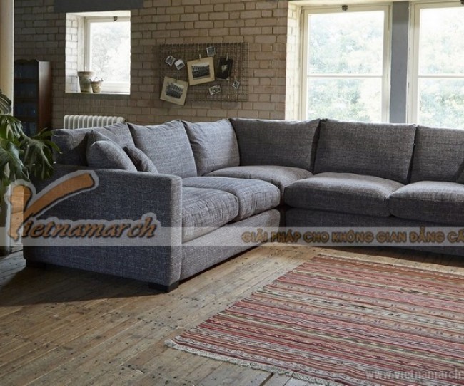 Mẫu ghế sofa góc vải nỉ chống ẩm mốc – Mã: SVG-034