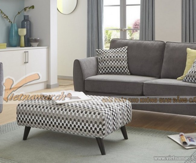 Mẫu ghế sofa văng, sofa đơn vải nỉ cho không gian quý phái – Mã: SVV-031