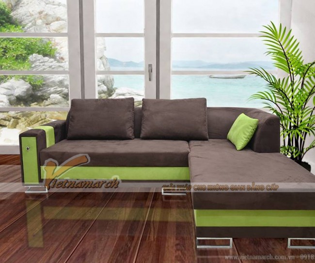 Mẫu sofa vải nỉ nhập khẩu Hàn Quốc chất liệu cực tốt – Mã: SVG-001