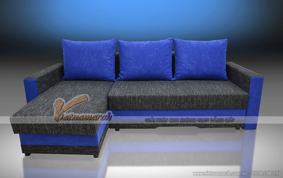Ưu điểm của sofa thông minh nhập khẩu và những mẫu sofa thông minh nhập khẩu đẹp, ấn tượng > Mẫu sofa thông minh bình thường là chiếc sofa góc với 2 màu sắc nổi bật