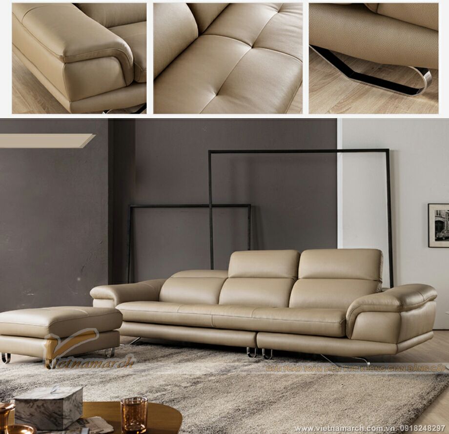 Mẫu ghế sofa da văng hoàn hảo đến từng chi tiết – Mã: SDV-008 > Thiết kế tỉ mỉ, hoàn hảo trong từng chi tiết