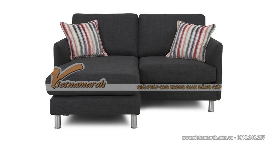 Ghế sofa vải nỉ đen quý phái, Mẫu thiết kế độc đáo – Mã: SVG-042 > Mẫu ghế sofa vải nỉ đen quý phái đa chức năng