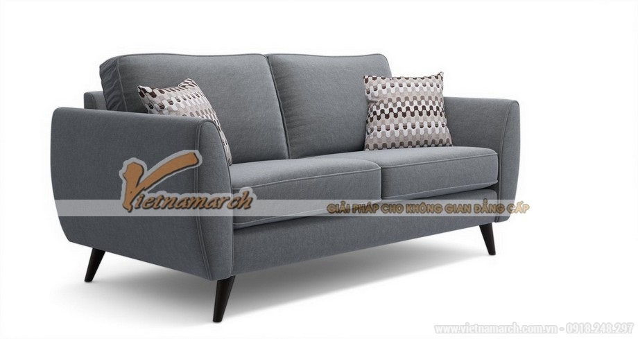 Mẫu ghế sofa văng, sofa đơn vải nỉ cho không gian quý phái – Mã: SVV-031 > Mẫu ghế sofa văng vải nỉ 2 chỗ ngồi