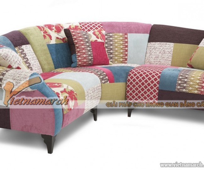 Mẫu ghế sofa góc Sợi Ramie (vải gai) đẹp rực rỡ cho mọi lứa tuổi – Mã: SVG-037