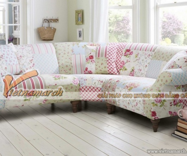 Mẫu ghế sofa vải nỉ mềm mại cho mẹ và bé – Mã: SVG-040