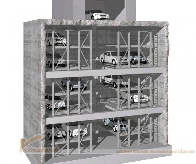 Hệ thống đỗ xe tự động kiểu tháp – Giải pháp cho khu đất nhỏ hẹp – Mã: BTT-001