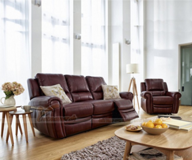 Mẫu ghế sofa văng mới nhất chất liệu da 3 chỗ ngồi sang trọng – Mã: SDV-086