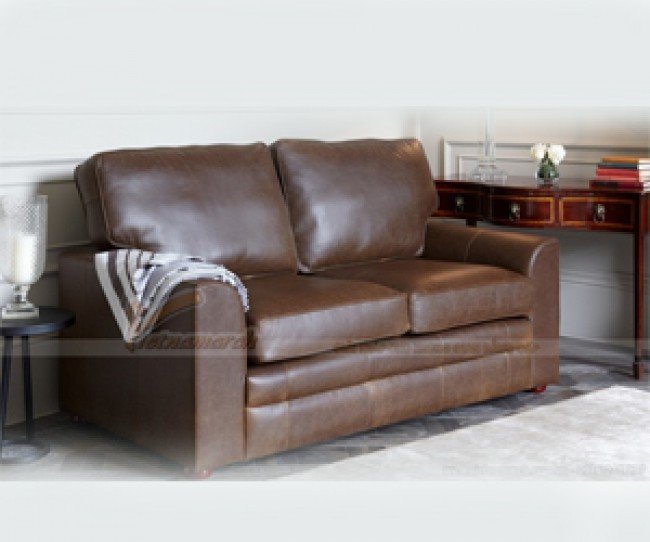 Mẫu ghế sofa da văng đơn giản cho không gian phòng khách – Mã: SDV-077